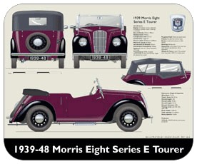 Morris 8 Series E Tourer 1939-48 Place Mat, Small